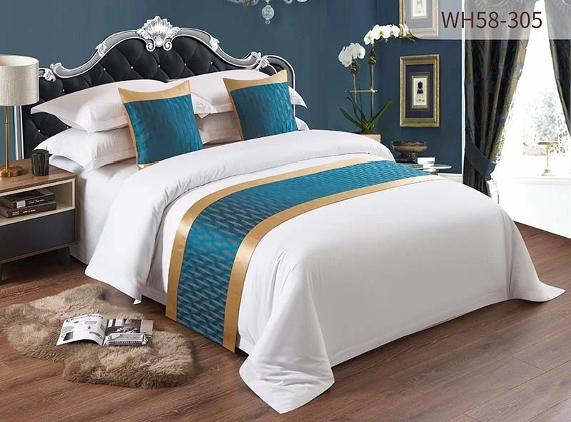 Wholesale Cozy Luxury Decorative Printed Hotel Bed Runner Cushion Duvet
