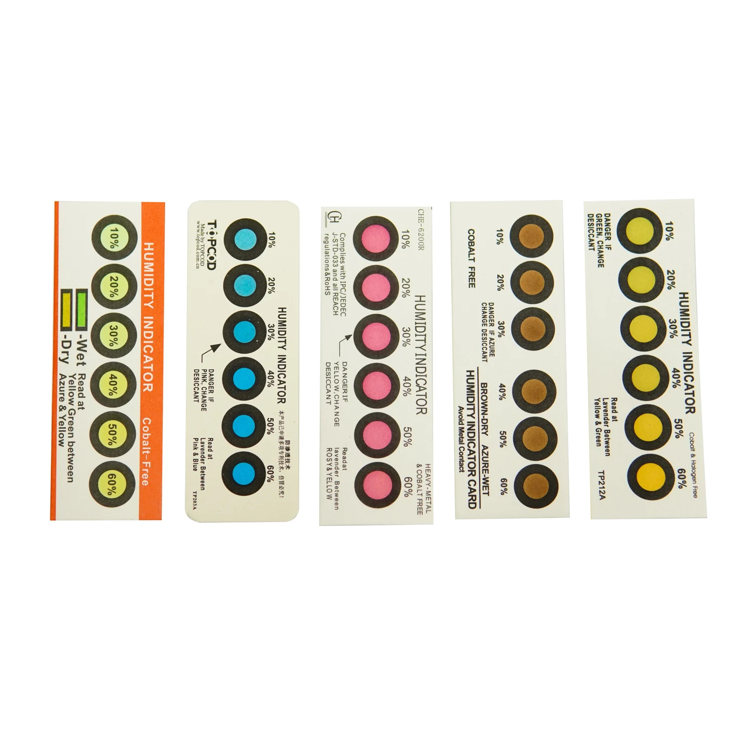 Factory Outlet Temperature Controller Moisture Absorption and Humidity Indicator Card for Petroleum Additives