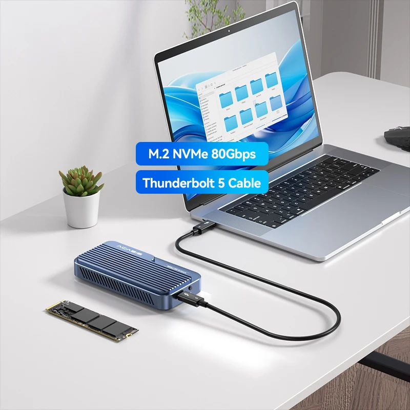 ACAISI 80Gbps USB4.0 Type-C M.2 NVMe外付けハードドライブケース