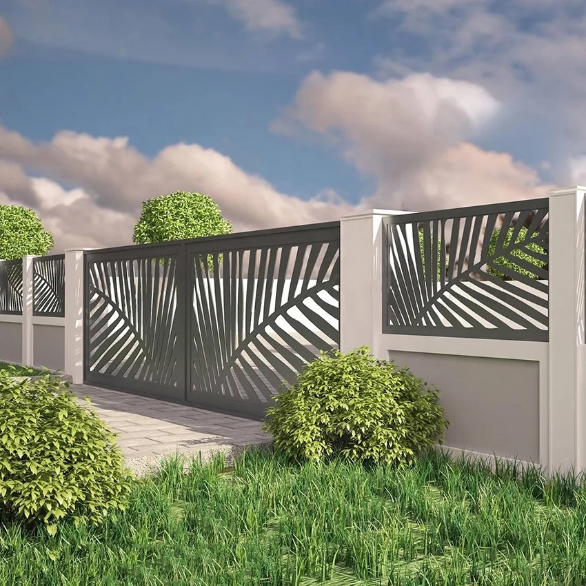 Keenhai Custom Model Italian Design Ornamental Short Aluminum Fence Decorative Wrought Iron Panels for Villa Garden