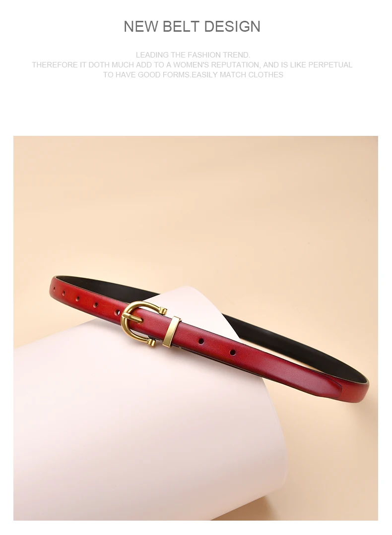 Leather belt women retro ladies belt simple Joker fashion jeans trousers ladies cowhide factory wholesale.