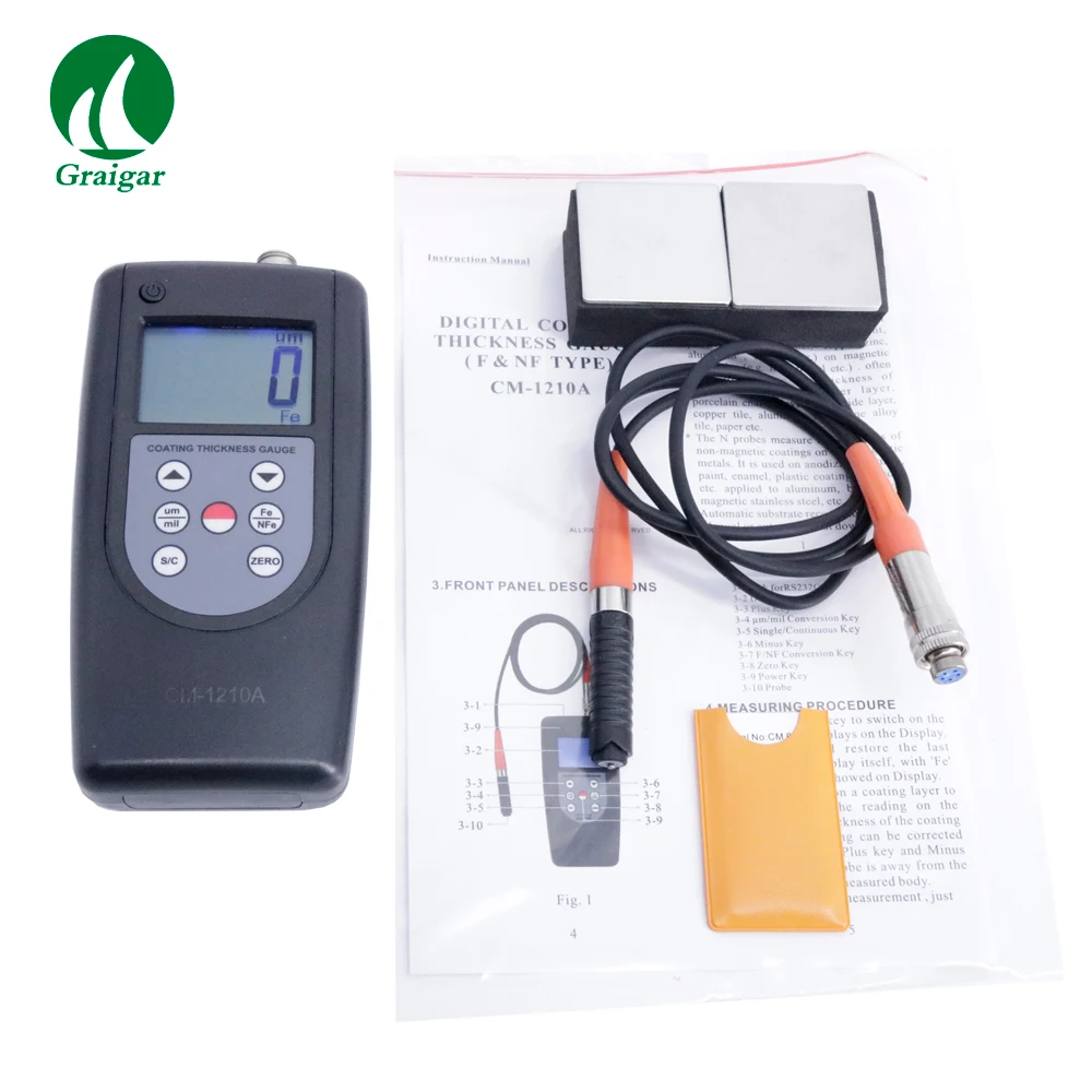 CM-1210A Digital Coating Thickness Gauge F&NF Type Eddy Current ...