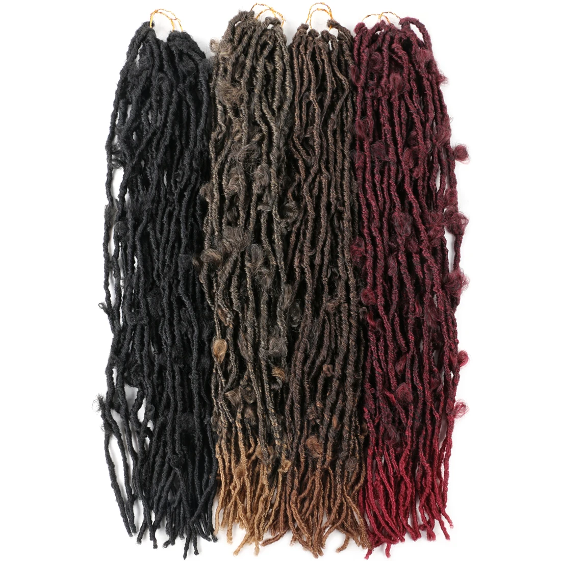 36 inch 1Pcs 27# Nu Faux Locs Crochet Hair Goddess Locs Crochet Hair  Pre-Looped Soft Dreadlocks