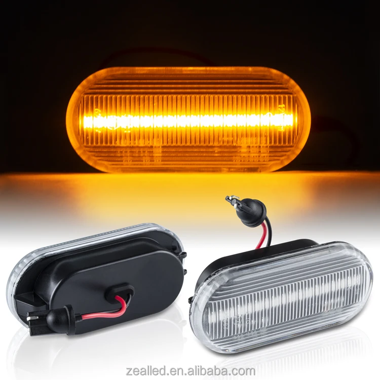 Clear Lens Dynamic Sequential LED Side Marker Indicator signal Light for SEAT Ibiza 6L Cordoba Toledo Leon 1M