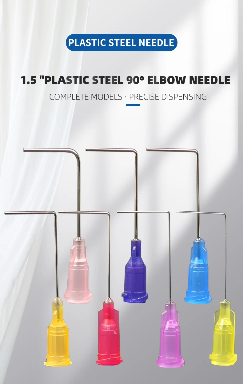 1.5inch 90 Degree Elbow Needle Plastic Steel Blunt Needle Dispensing