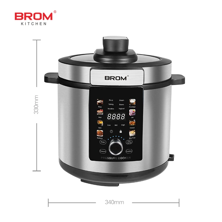 6L Fashion Body Commercial Multicooker Electric Pressure Cooker Non Stick Coating Price Digital Smart Pressure Cooker