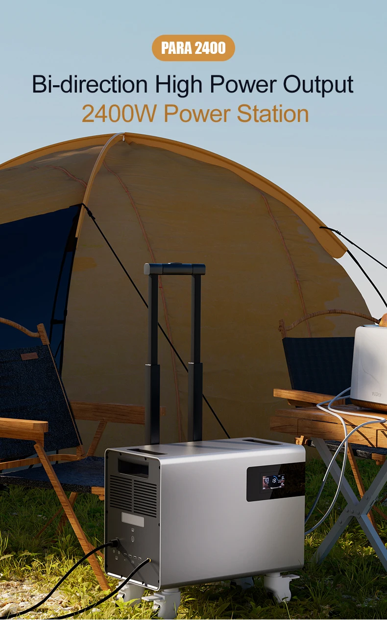 2400w Portable Stackable Energy Storage Solar Generator Power Station ...