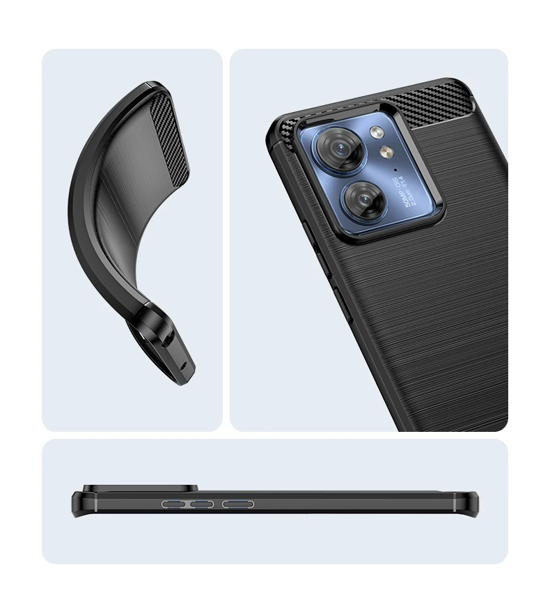For Motorola Edge 40 EDGE40 PRO G Power G Stylus 4G 2023 Case Soft Silicone Carbon Fiber Shield Protective Case for SAMSUNG