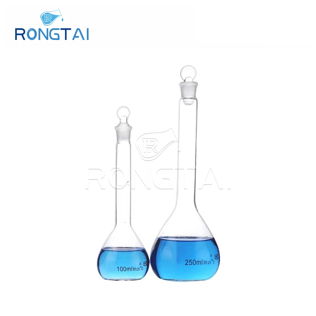 RONGTAI Medical and Laboratory Consumables Volumetric Flasks for Specific Gravity China Amber Transparent Volumetric Flask