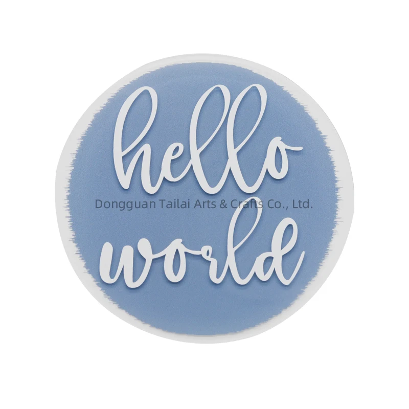 Tailai Blank Acrylic Blank Round Circle Acrylic Milestone Discs Cards