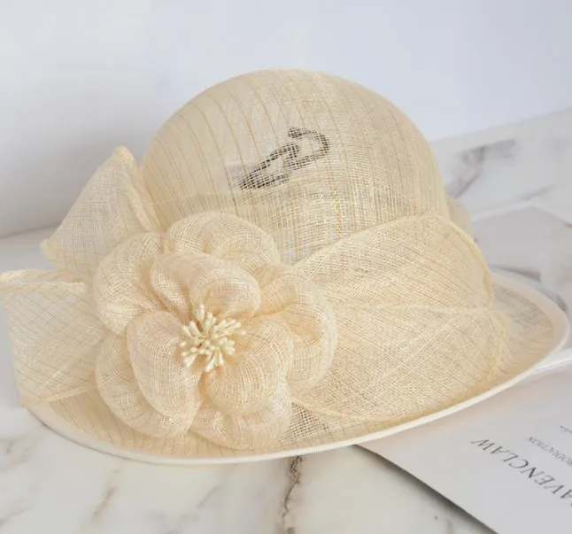 Wholesale Elegant Quality Philippines Lady Church Sinamay Party Hats Sinamay Wedding Hats