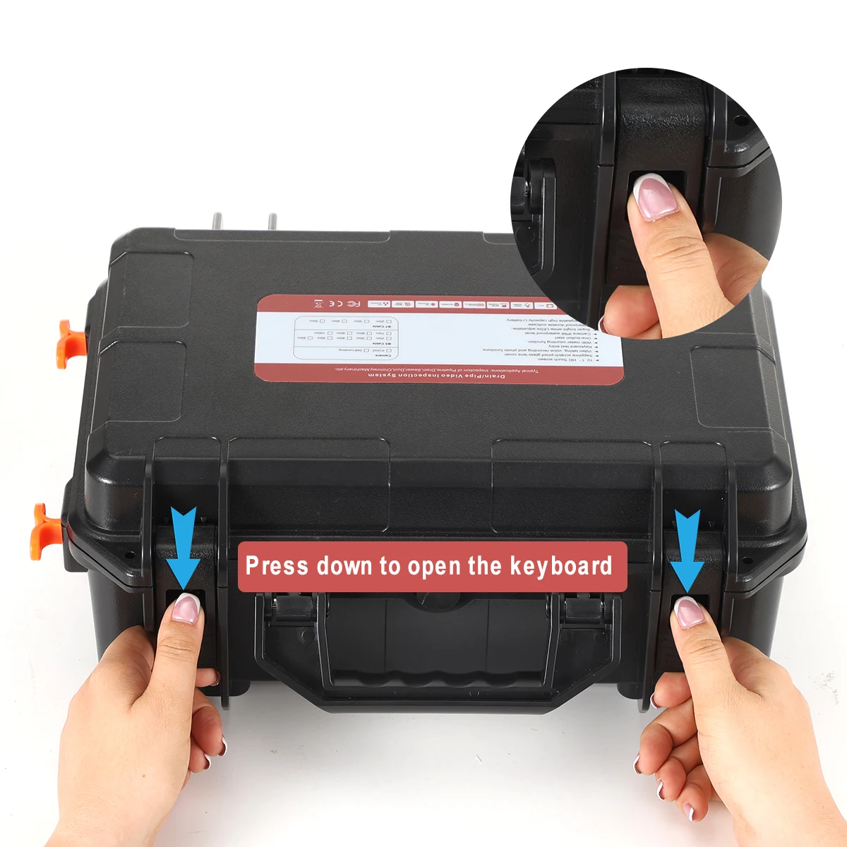 Pipe Camera 10.1inch1080P Touch Screen 512Hz Transmitter Self-leveling Sewer Video Camera Meter Counter Inspection Camera Pipe With Locator details