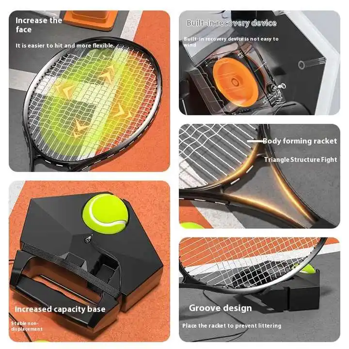 Professional Tennis Practice Machine with Automatic Ball Launcher and Swing Simulator for Advanced Training