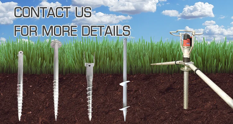 Sturdy Galvanized Helical Ground Piles for Temporary and Permanent Uses ...