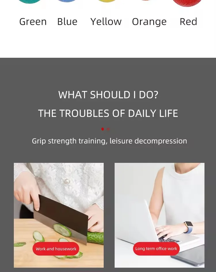 l0107 finger grip exercise elastic cord anti drop hand strength training silicone grip ball-5