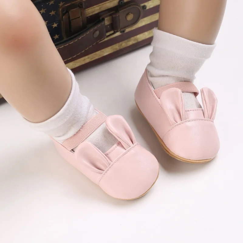 EVERTOP, обувь для девочек с рисунком кролика, корова, мышечная подошва, ПУ, мультяшная обувь для малышей, обувь для девочек prewalker