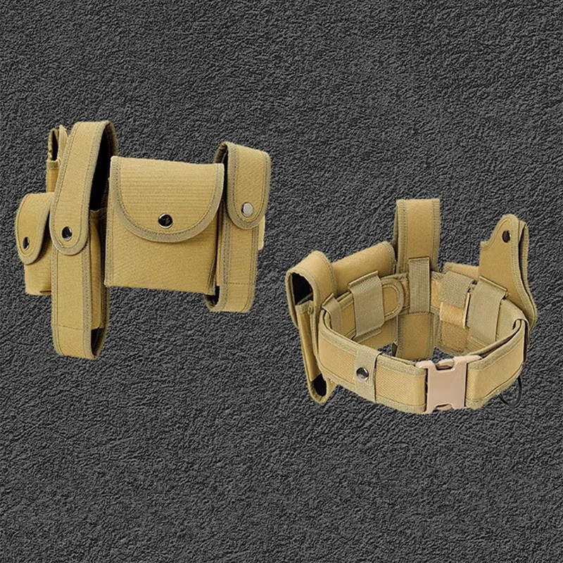 Wholesale Outdoor High Density Material Adjustable Heavy Duty Utility Belt Quick-Release Belt with Pouch Tactic Waist Belt