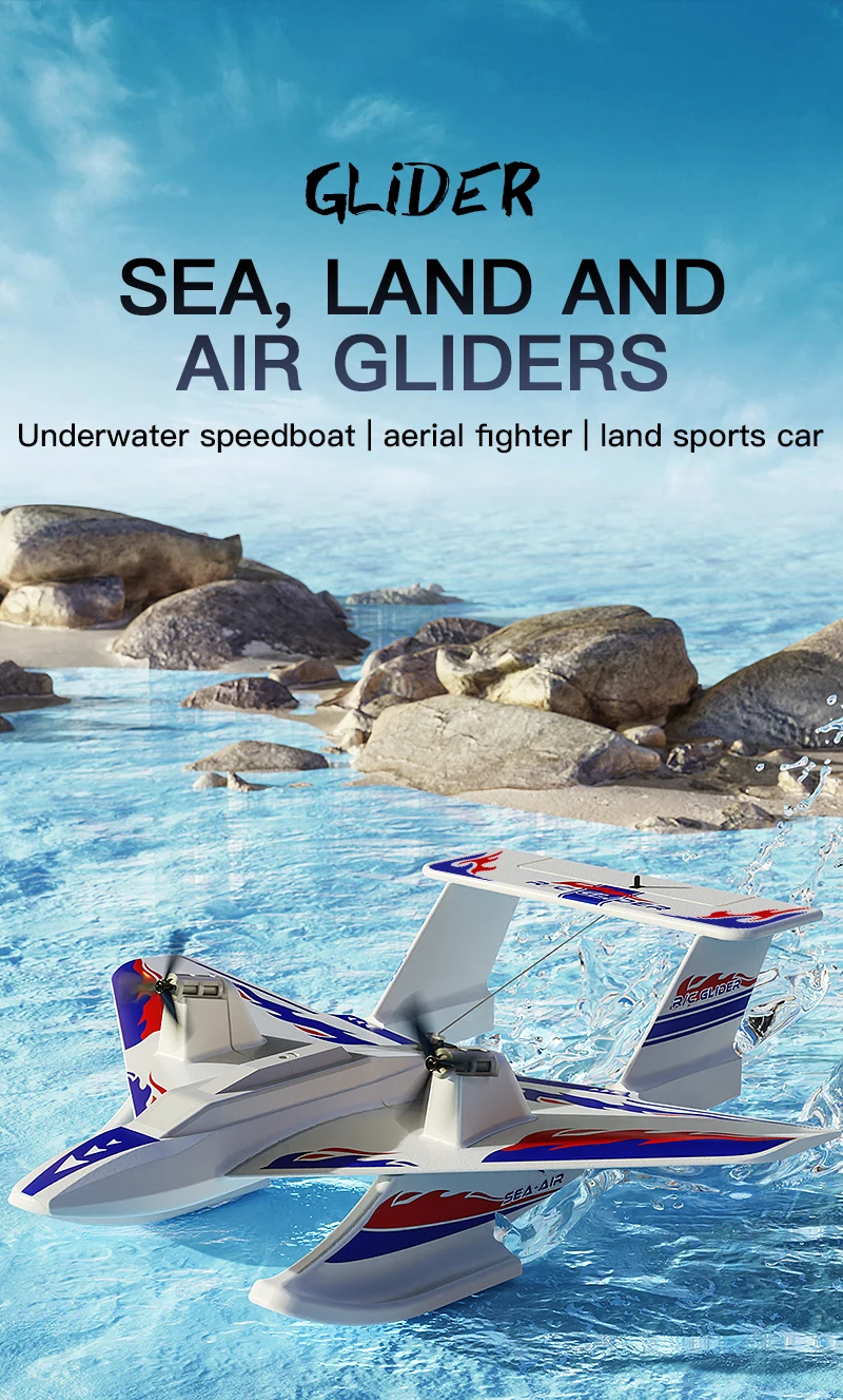 HOSHI KFPLAN KF701 2.4G Remote Control RC Airplane Amphibious Radio Control Glider Fixed Wing EPP Material Outdoor Toys for Kids