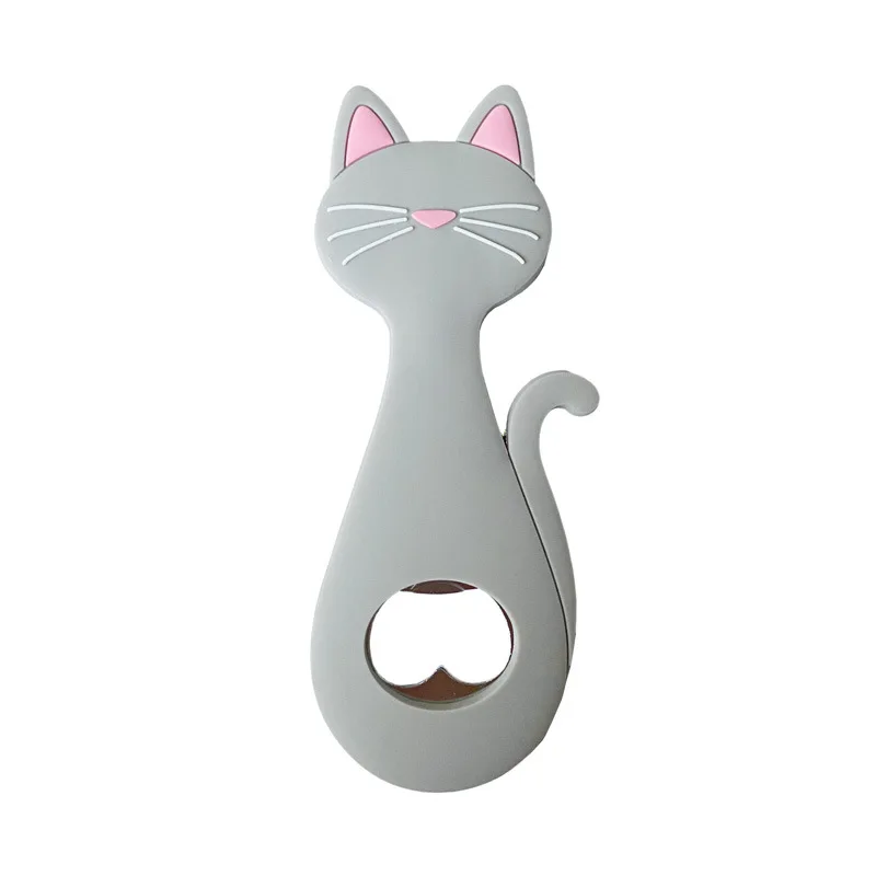 WDD401 Household Cute Cat Cartoon Bottle Opener Soft Rubber Stainless Steel  Creative Beer Opener Magnet Fridge Kitchen Opener - Buy WDD401 Household  Cute Cat Cartoon Bottle Opener Soft Rubber Stainless Steel Creative