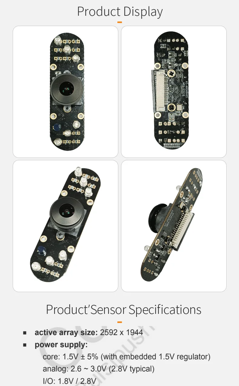 DGZX Factory Customization ESP32 1/4″ CMOS OV5640 2592*1944 15FPS Night Vision 5MP Fixed Focus MIPI Camera Module插图1