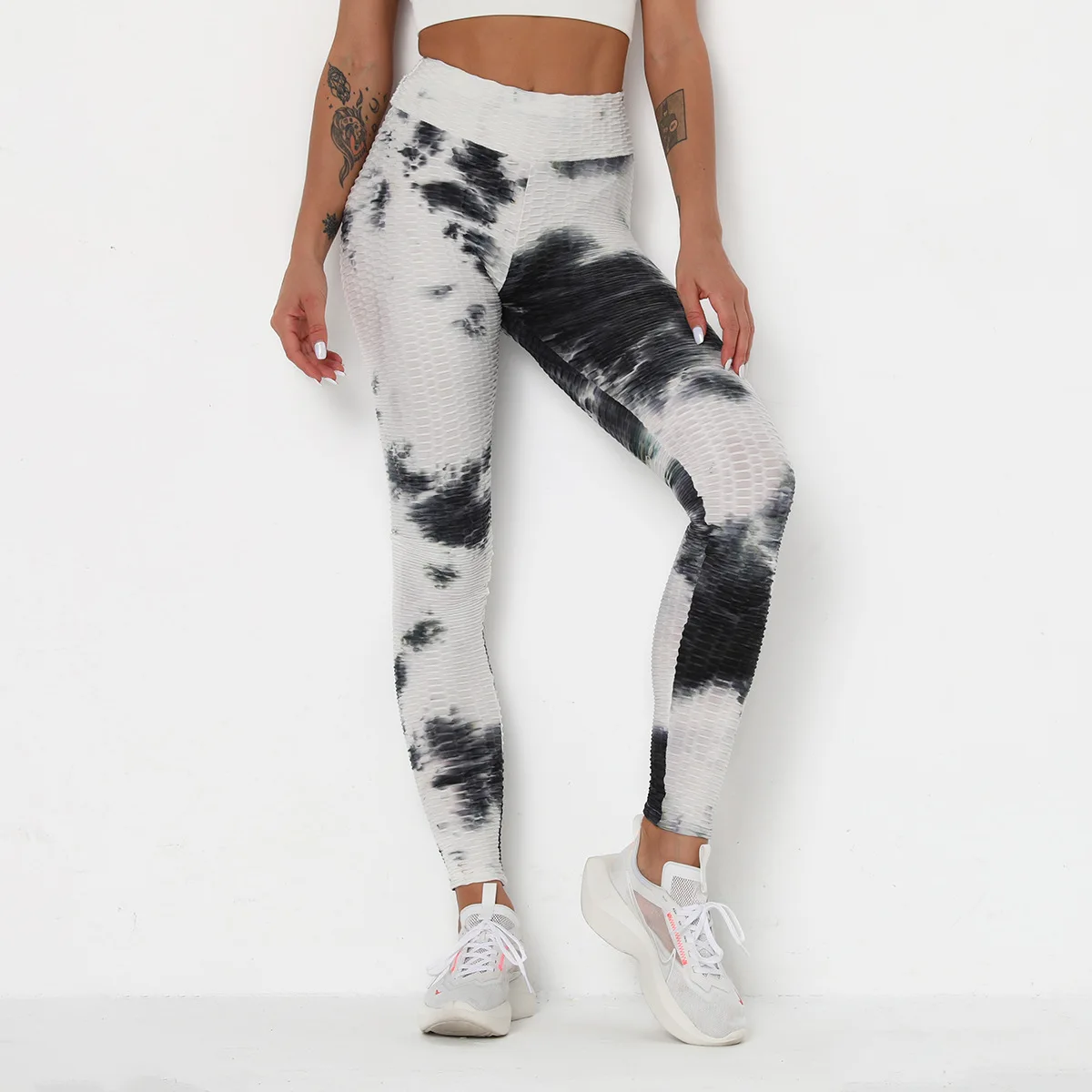 Custom Logo Tights Fitness Wear Tie Dye 