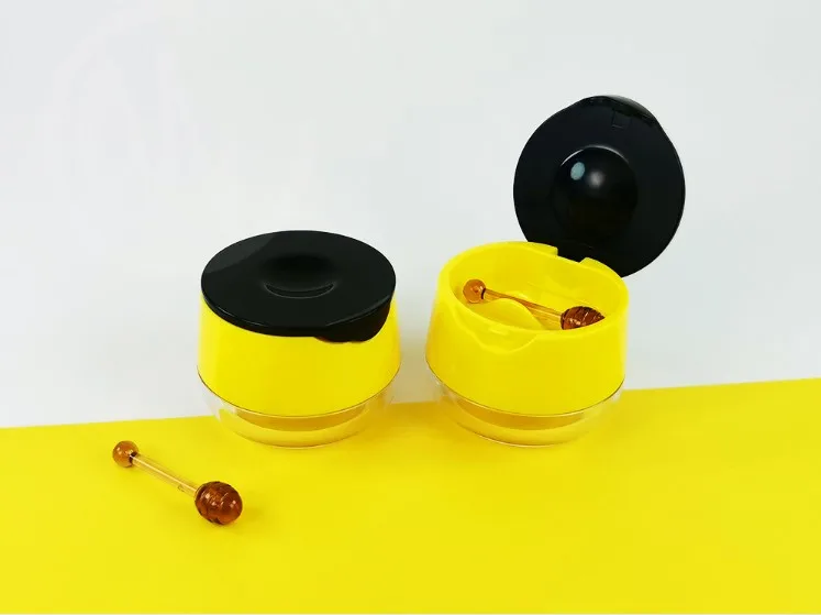 10g Single Layer Transparent Lip Mask Bottle with Honeycomb Spoon