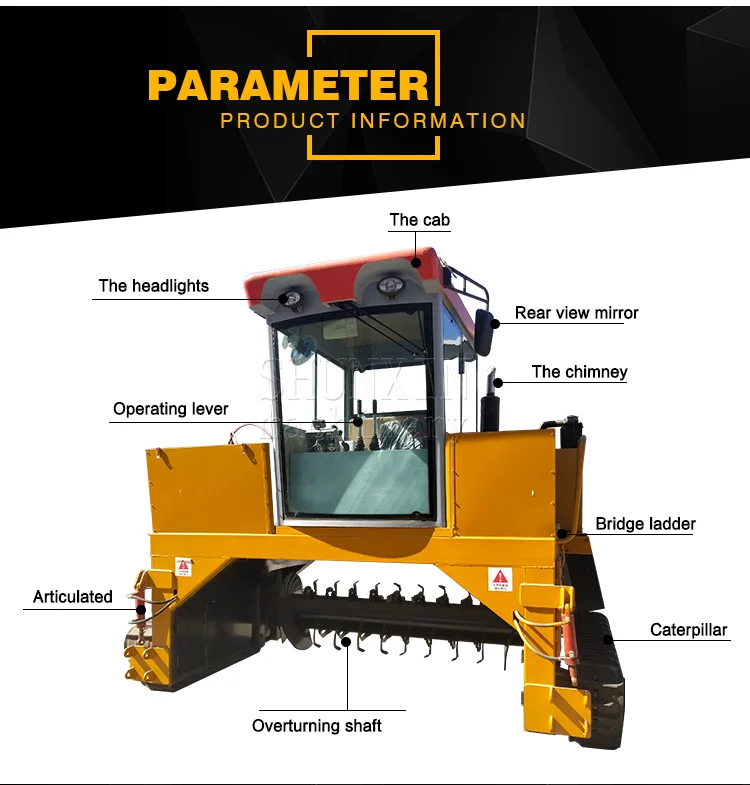 2025 Compost Windrow Turner Machine / Mushroom Compost Turner for Sale