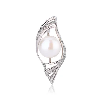 Custom design jewelry manufacturer pure 925 sterling silver single cultured freshwater pearl pendant