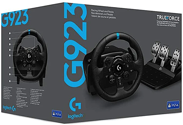 LogitechG923ゲームレーシングステアリングホイールペダルシフトレバー 