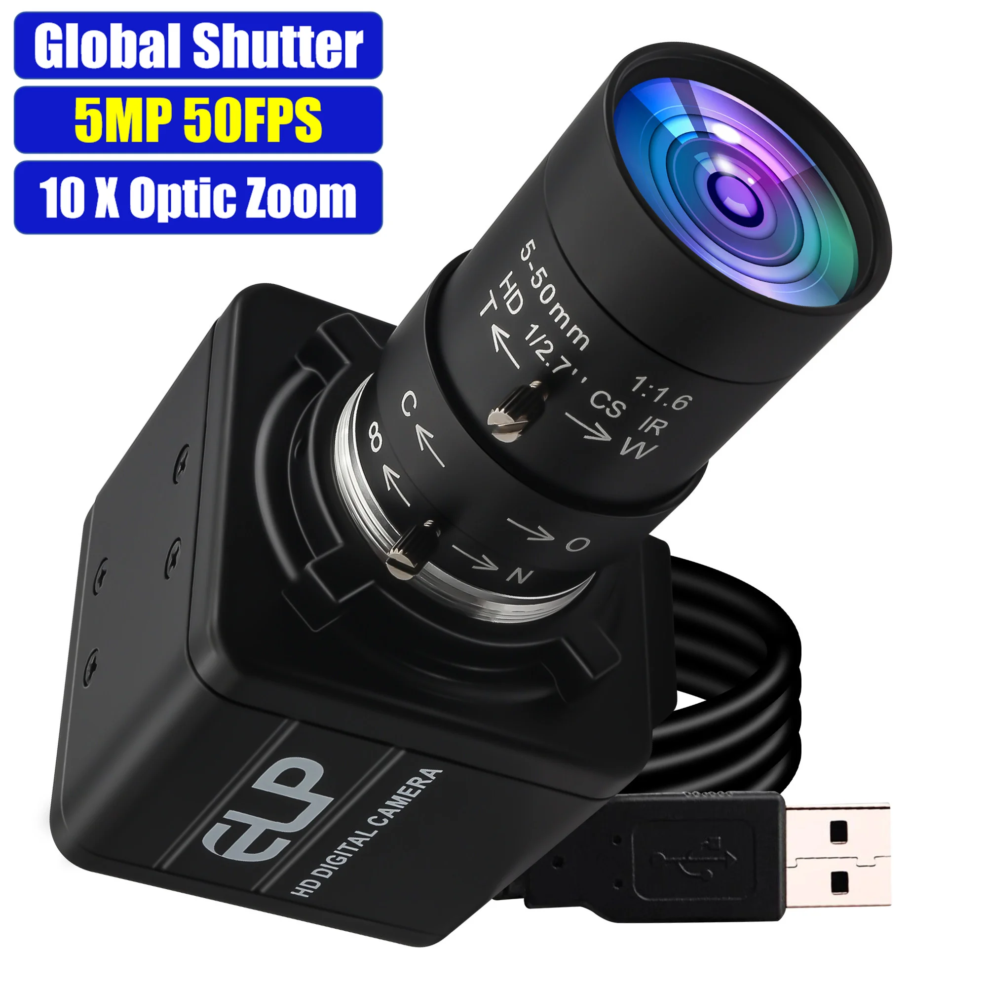 ELP 5MP グローバルシャッター 50fps USB カメラモジュール Amazon.co.jp: ELP 5MP グローバルシャッター 50fps USB カメラ