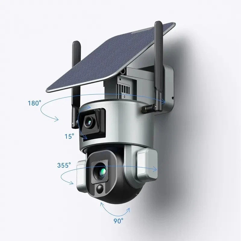 Solar 4g Dual Lens Wireless Camera With Night Vision Weatherproof