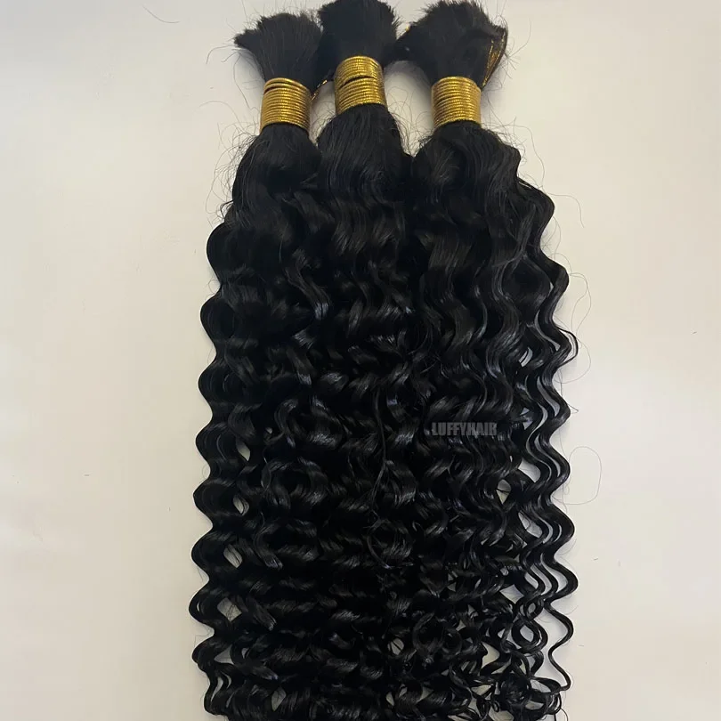 30 inch Long Water Wave Human Braiding Hair for Micro Braids - Loose Curl_voghion.com