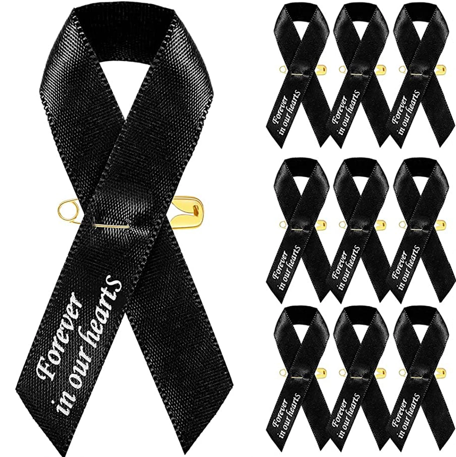Geosar 100 Pcs Dove Funeral Ribbons Memorial Ribbon Funeral Pins Memorial Service - Foto 7