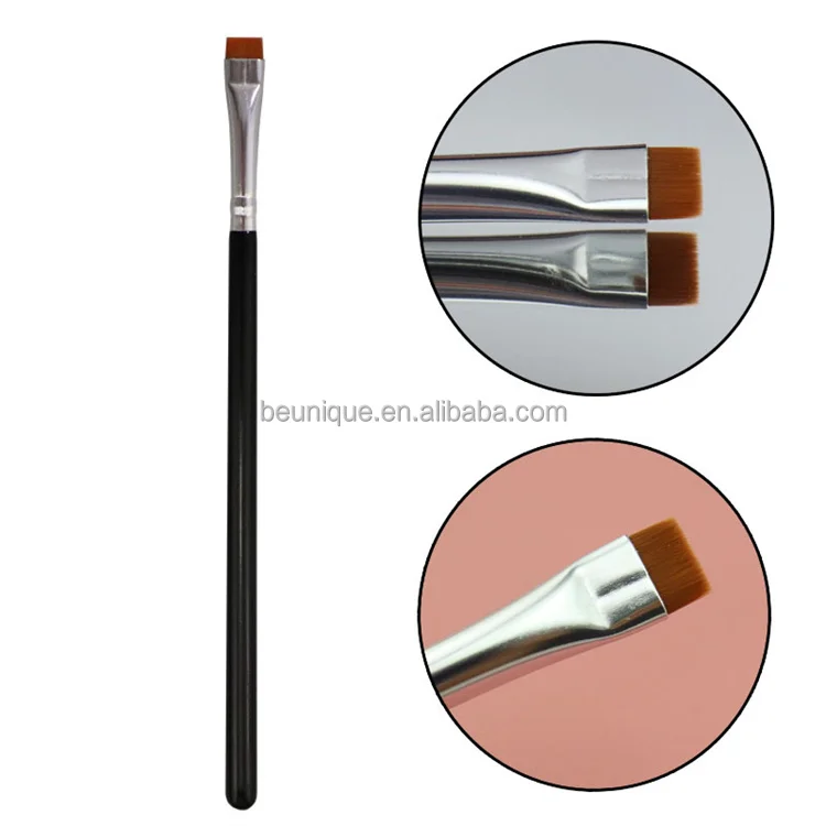 Black Brow Makeup Brush Set Concealer Eyeliner Ultra Thin White Single Private Label Large Flat Concealer Brush For Eyebrows