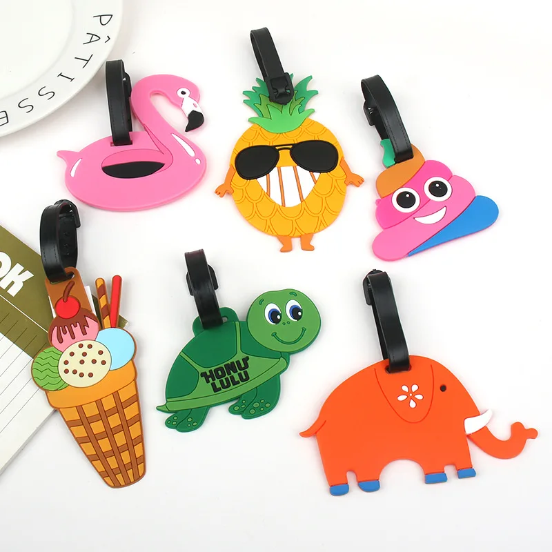 Awọn Iwe Alaafia Iraye Rubber Ti O N Ṣe Si Igbesi, Awọn Iwe Alaafia Iraye Cartoon Labels Travel Luggage Tags Keychain Bags Suitcase Ornaments.