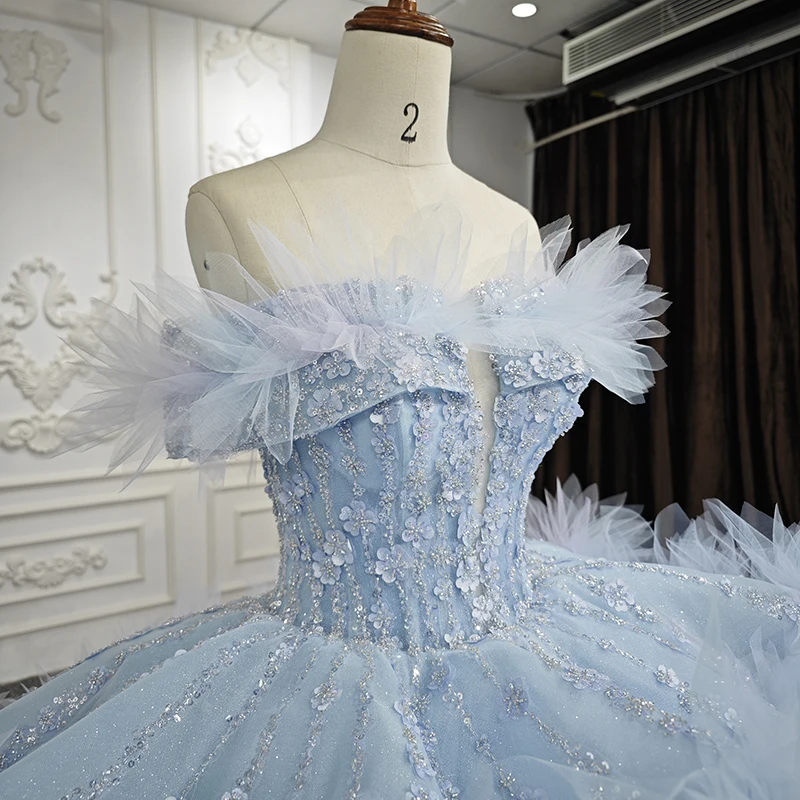 Elegant Baby Blue Floral Evening Quinceanera Dresses for Women Jancember  6557-1| Alibaba.com