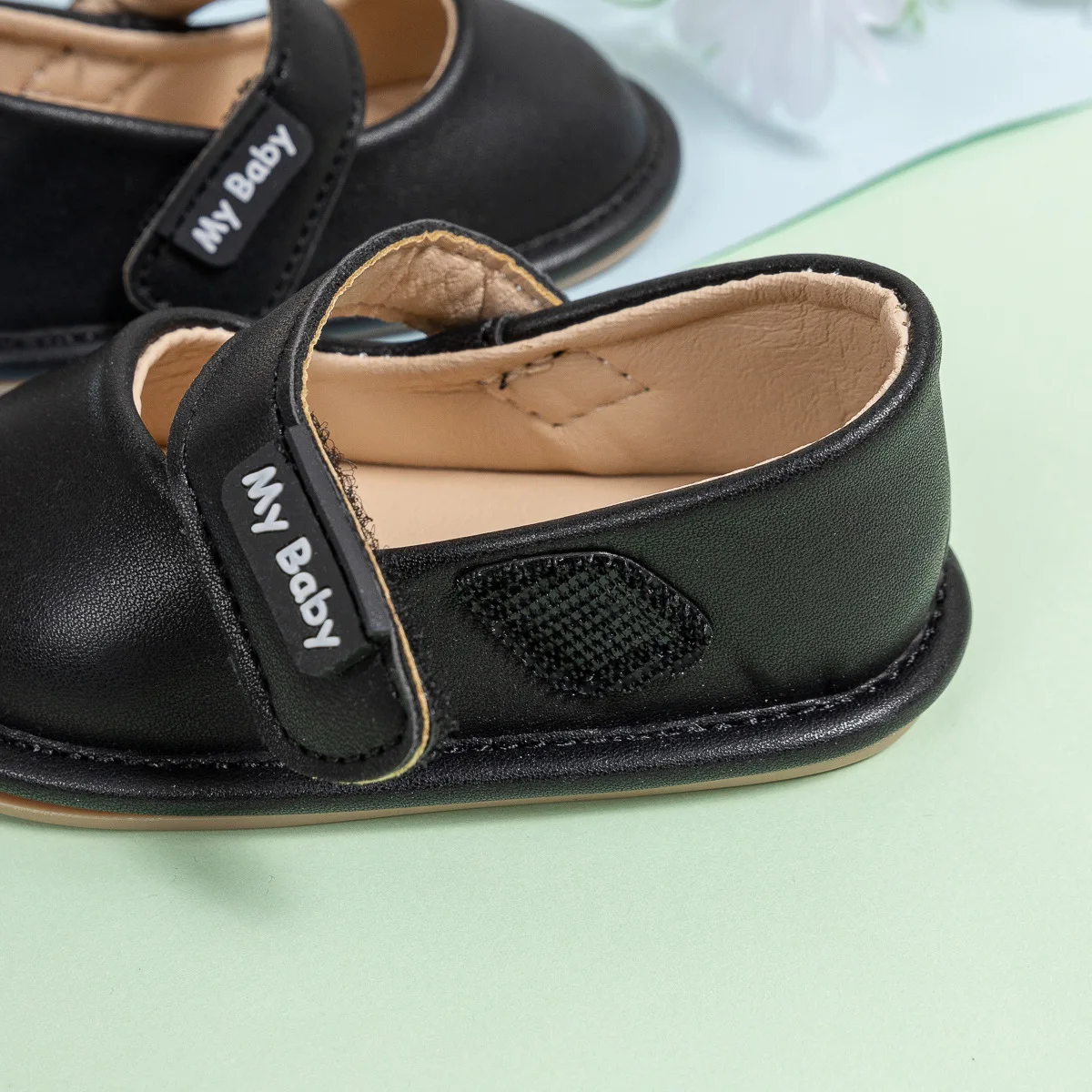 2025 Spring and Autumn New Baby PU Leather Shoes Solid Color Versatile Princess Shoes Toddler Shoes factory