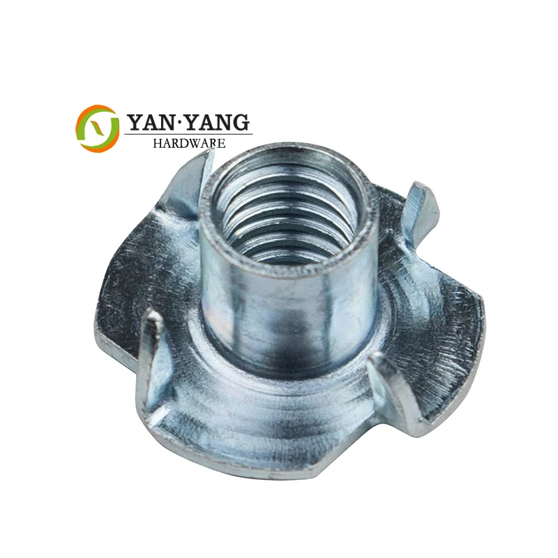 Оцинкованная гайка M8 Furniture Four Claw Tee Nut