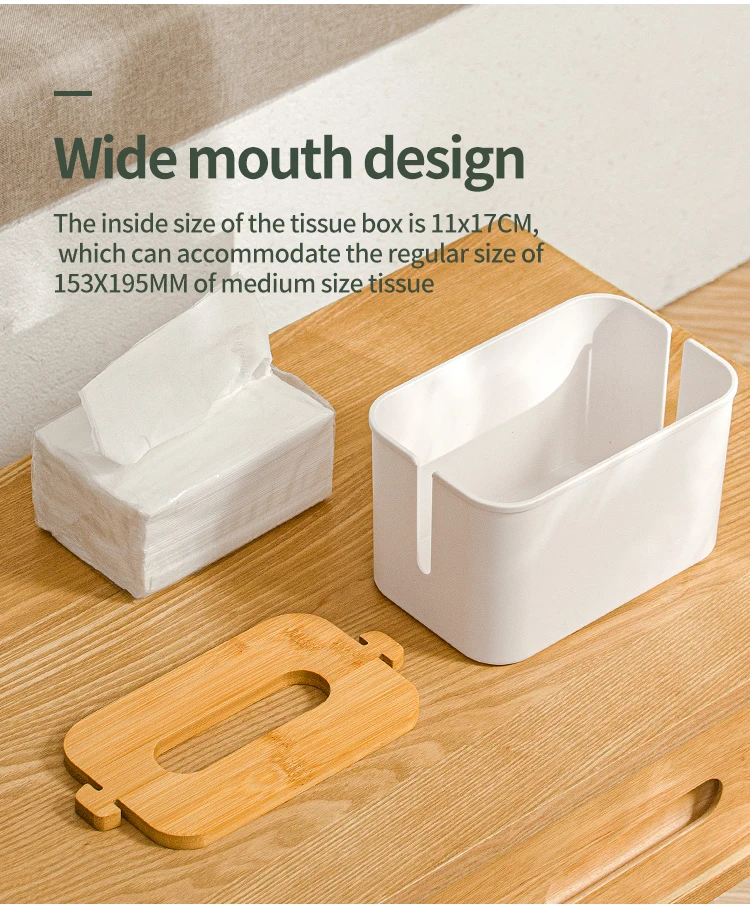 Wholesale Plastic Tissue Paper Box Holder Cover With Bamboo Cover Buy Tissues Box,Tissue Box