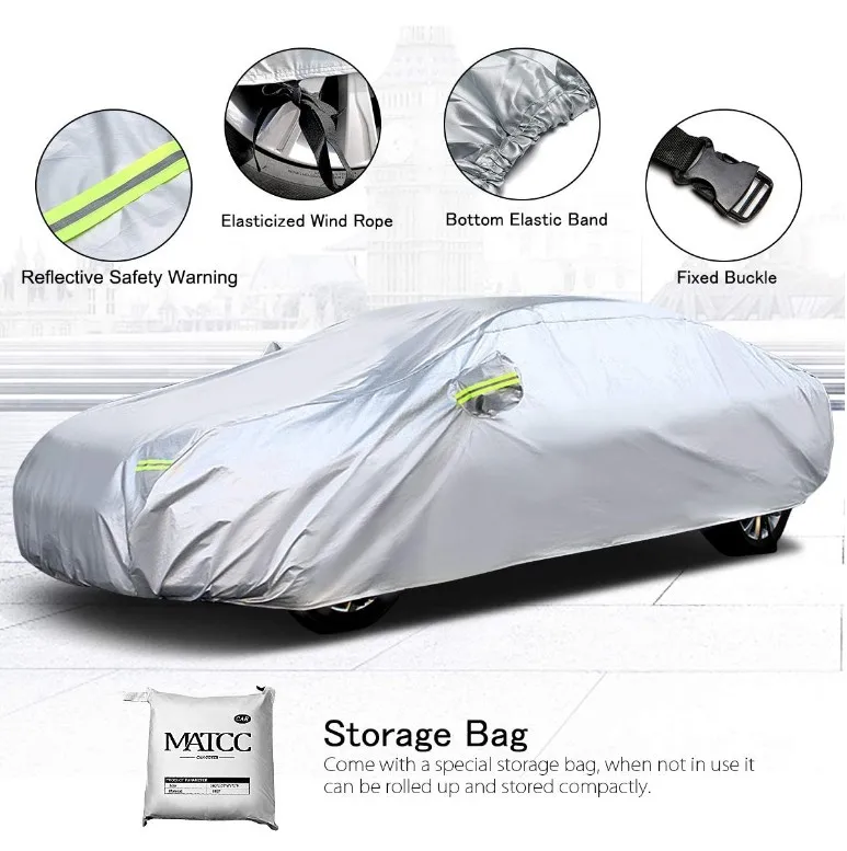 Custom Size and Logo Uv Protection Body Car Cover Sun Wholesale Good Quality Polyester 52X48X32CM 0.8-3kg 200 Pcs