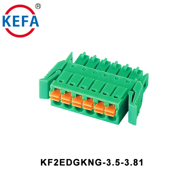 KF2EDGKN 300V/10A 3.81mmピッチ 中国製 取外し可能なスプリングプラグ イン スプリング端子台コネクタ