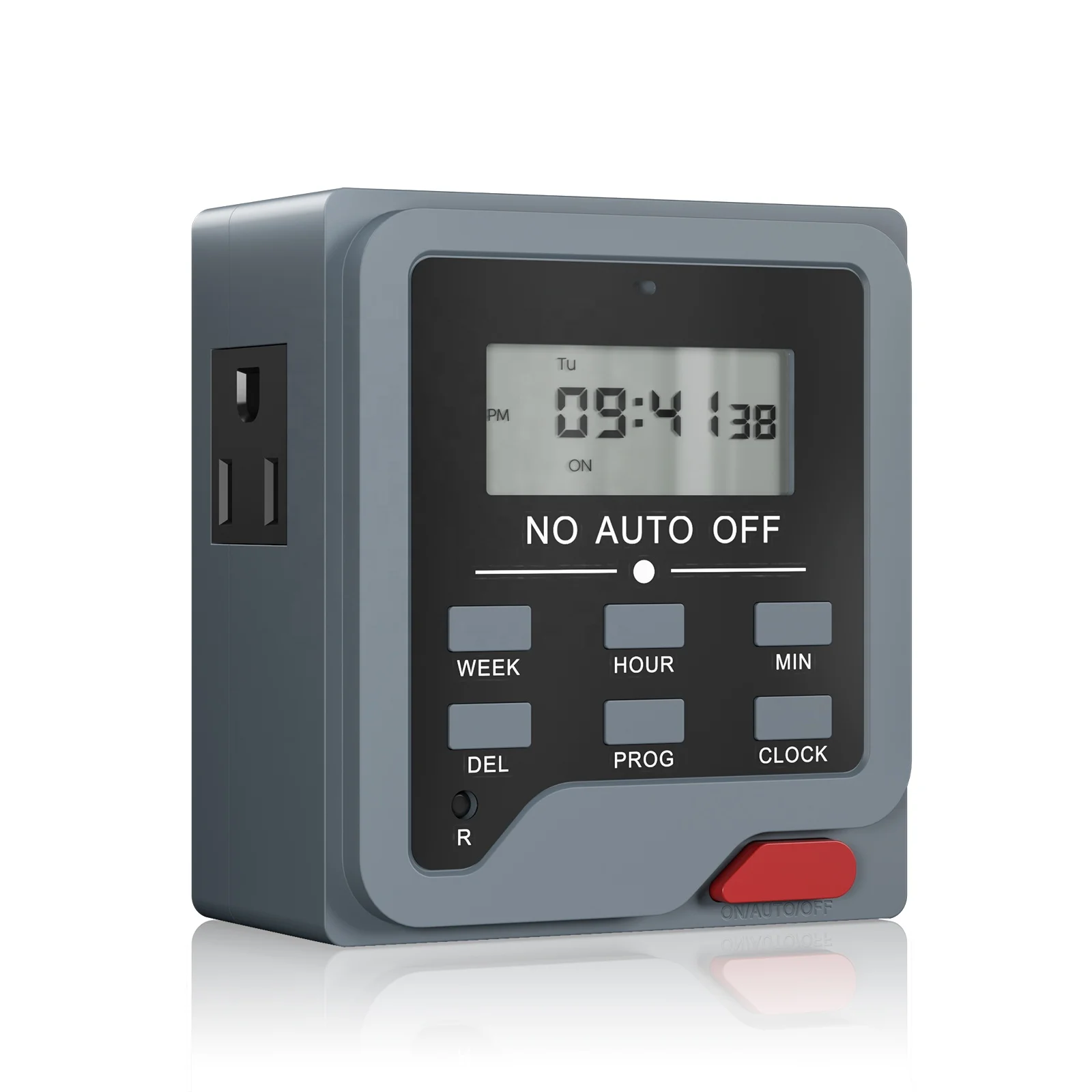 7 Day Programmable Digital Countdown Timer With Dual Outlet For Kitchen