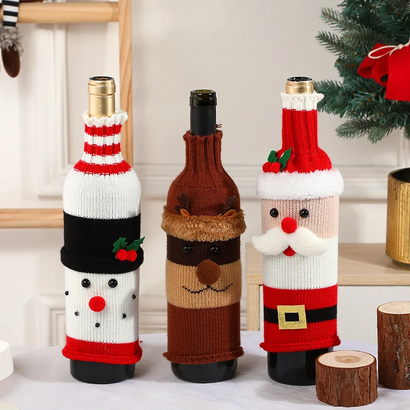 Pafu Christmas Alcohol Accessories Santa Claus Snowman Wine Bottle ...