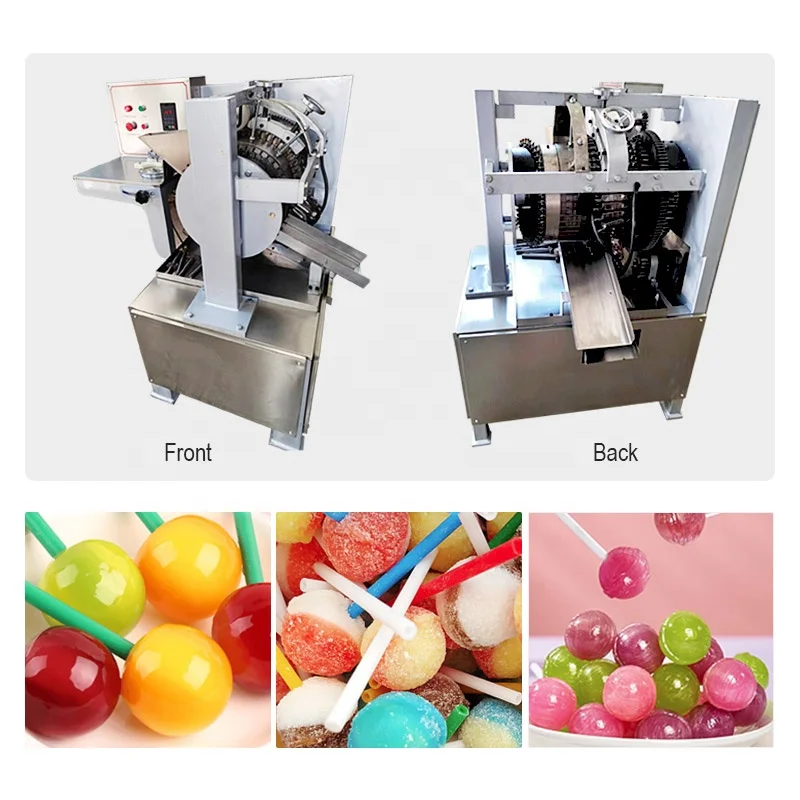Full Automatic Manual Form Ball Lollipop Make Process Cut Production Line Manufacturer Round Shape Hard Candy Machine