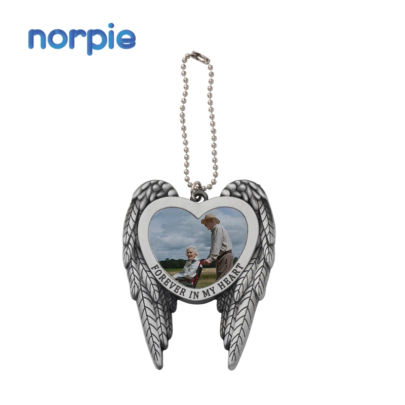 Necklace Heart Wing Sublimation Pendant