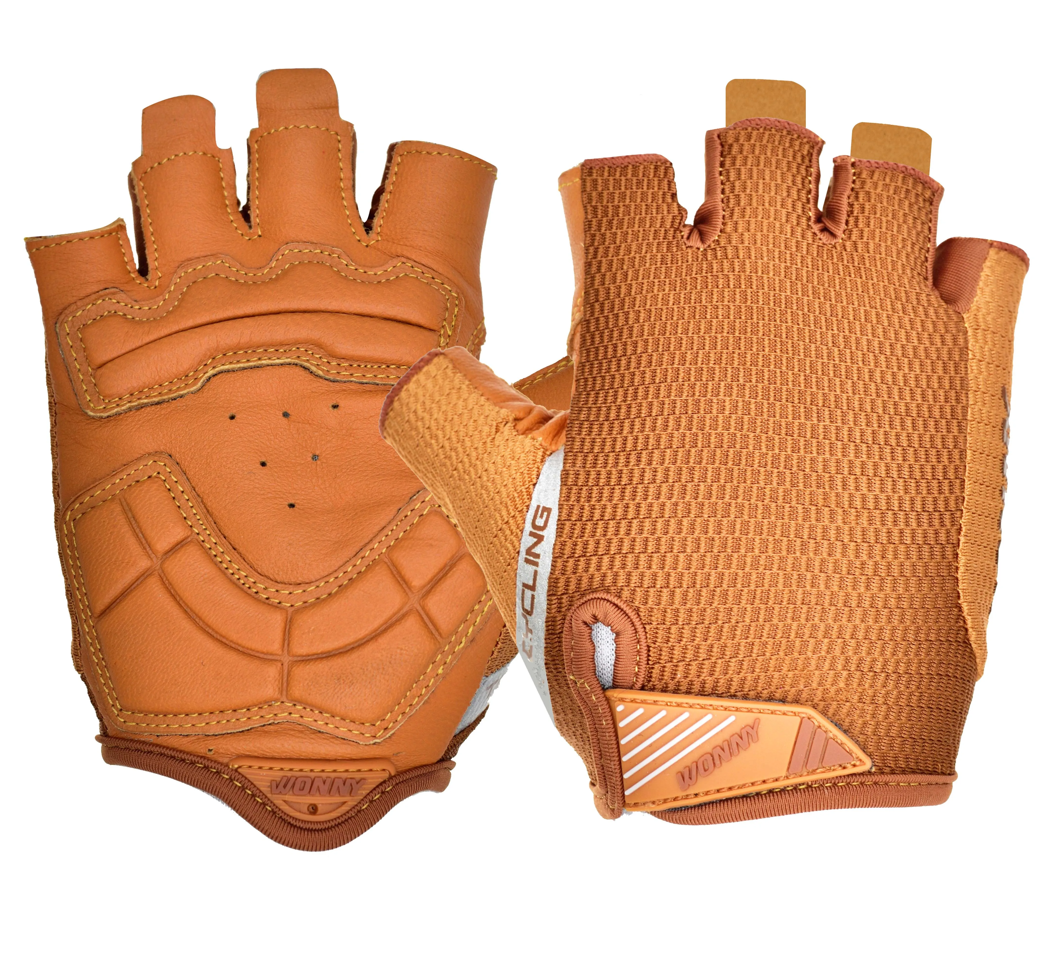 Перчатки велосипедные из натуральной кожи унисекс