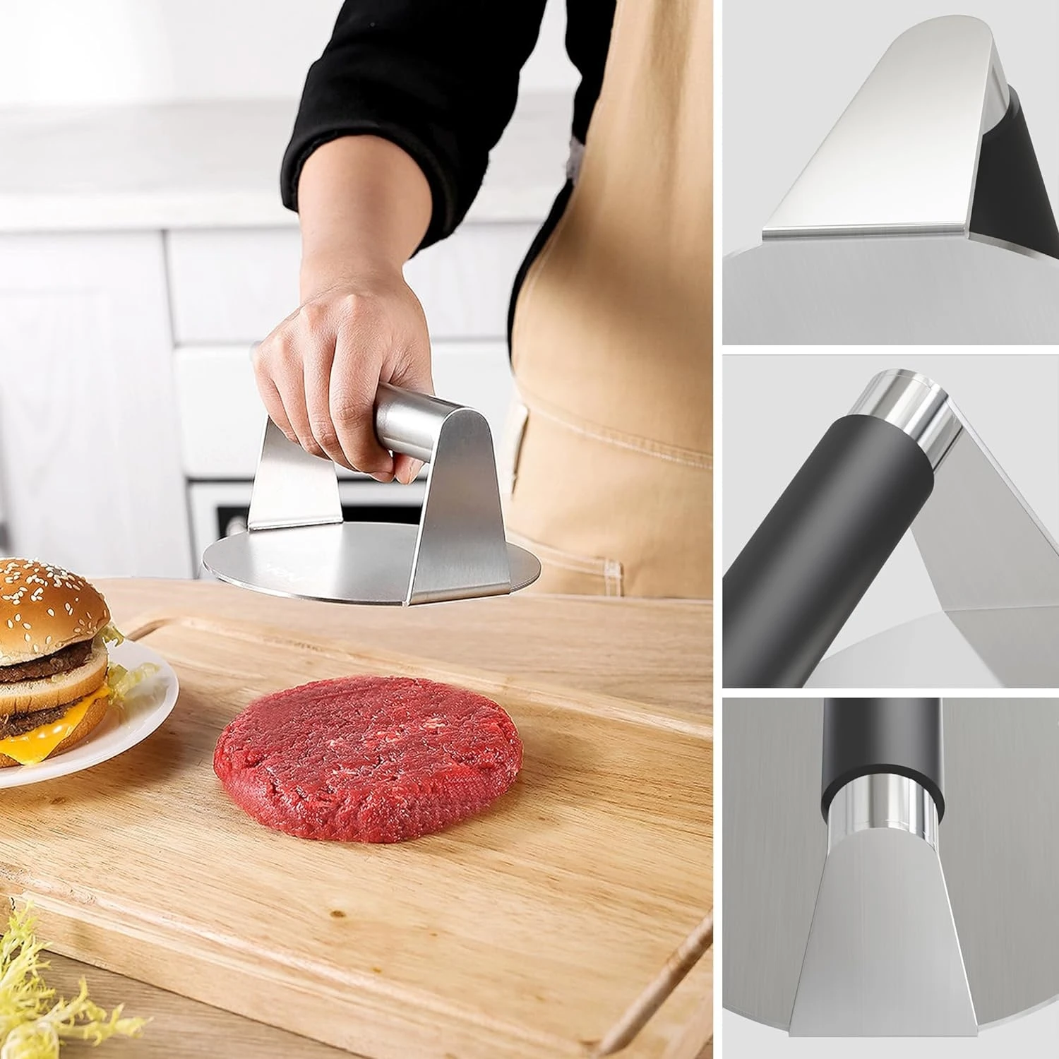 Aazon.co: Sash Burger Press - Stainless Steel Burger Sasher For