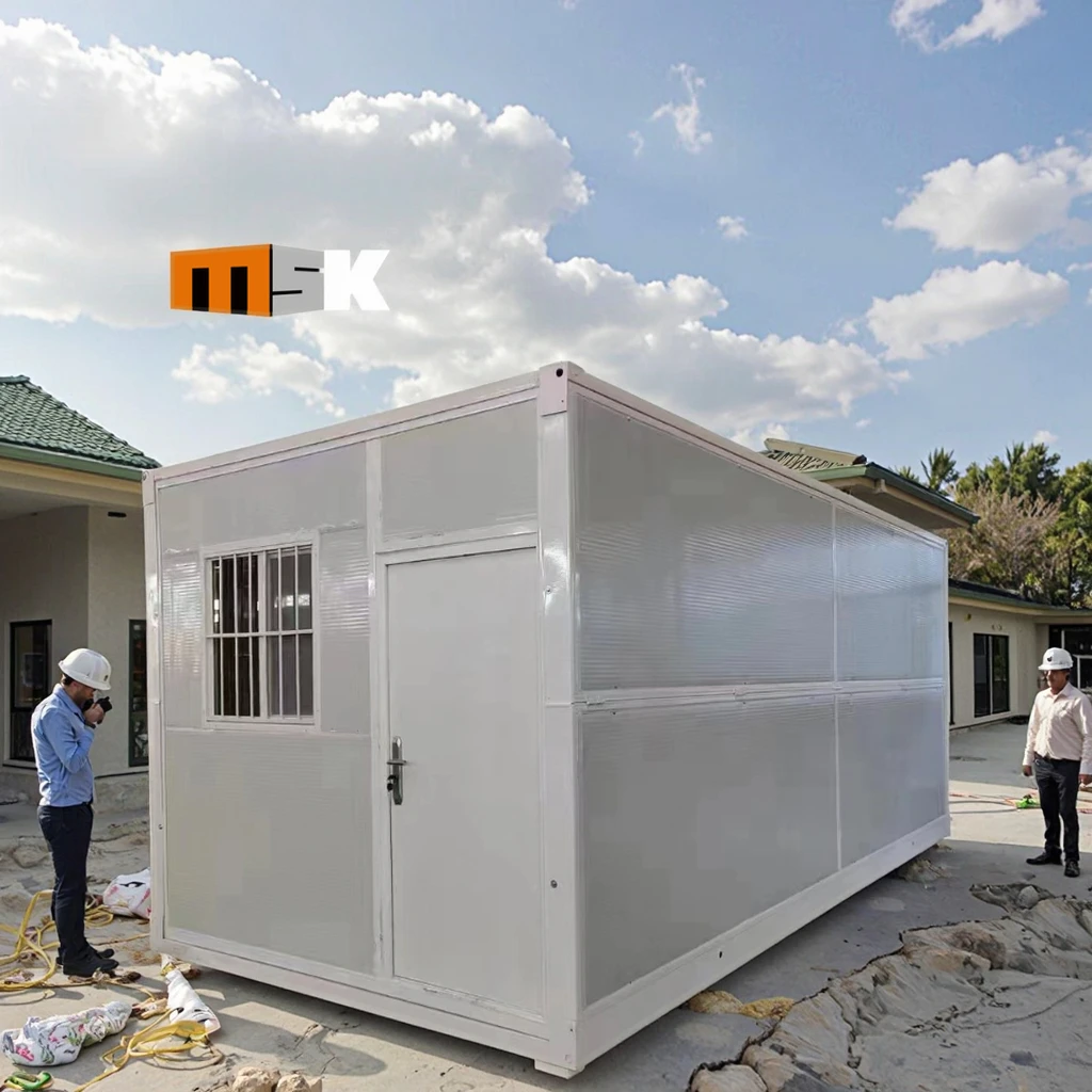 Laaste Produkt Klein Modulêre Prefabrikasie Bou Steel Huise Draagbaar Voubaar Kantoor Voubare Container Tuis Huis