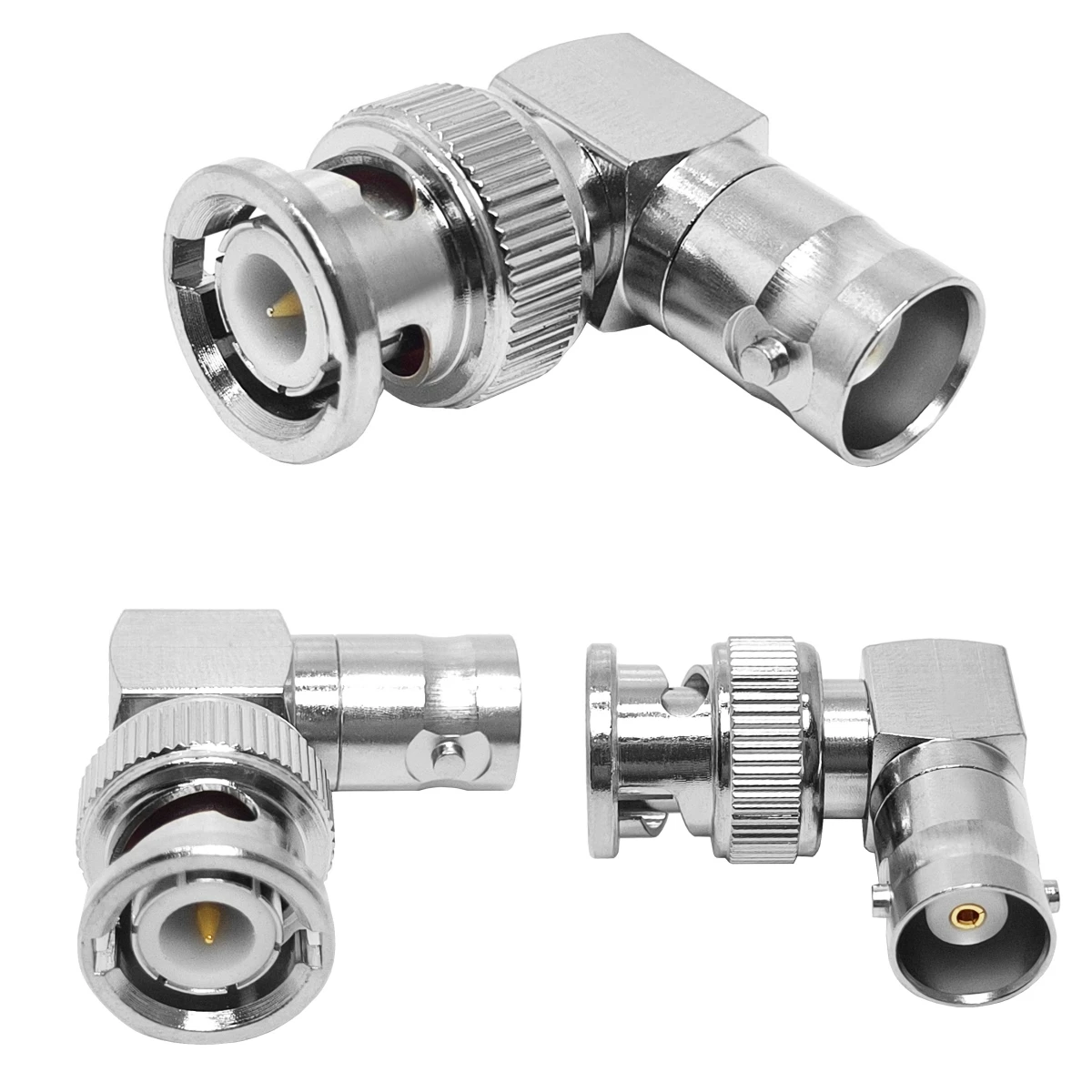 Factory Adaptor Bnc Female Jack Hembra to Bncmale Plug Macho Socket Rf Connector Right Angle 90 Degree Elbow Rf Coaxial Adapter
