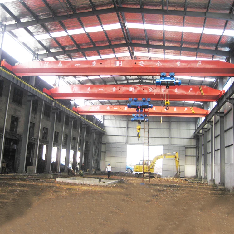 Warehouse Used 10t Single Beam Loading Overhead Bridge Cranes with Double Hoists